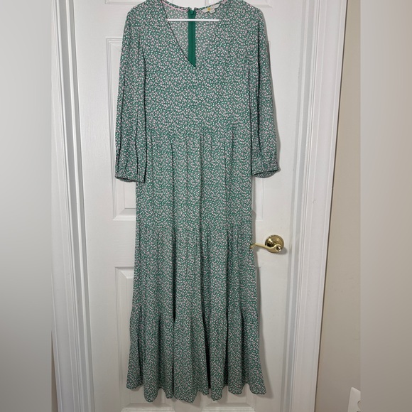 Boden Floral Green Maxi Dress - Picture 2 of 8